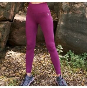 NWOT Free People Good Karma Leggings in Vibrant Plum Purple M/L